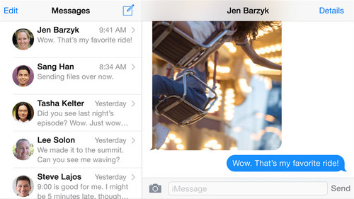 Picture of Messages App UI.
